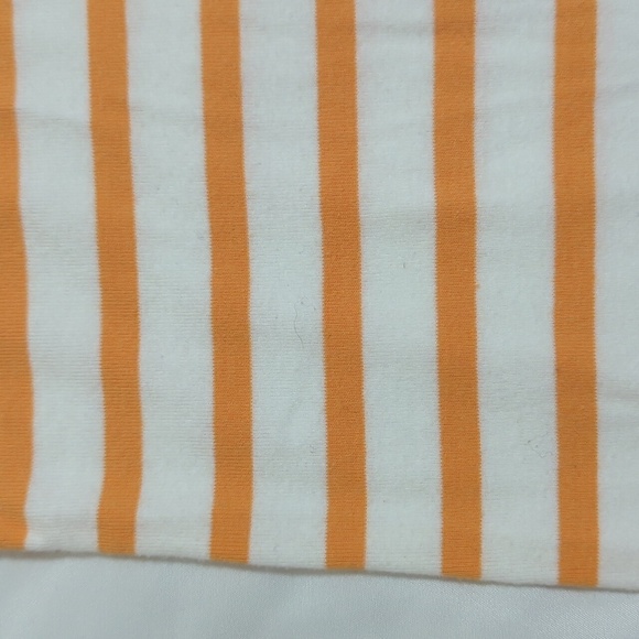 Banana Republic Short Sleeve Striped Top, Color White/Orange Size L - Picture 8 of 13